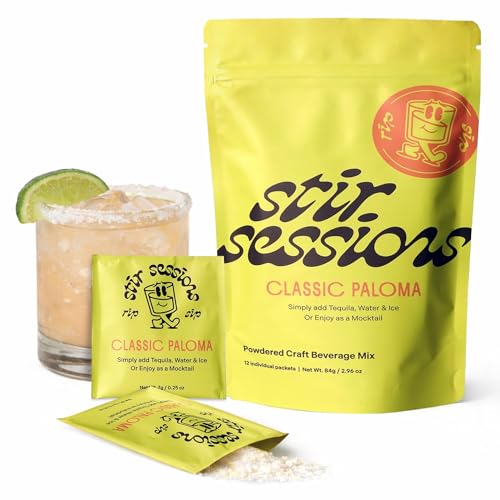 Stir Sessions Classic Paloma Mix - 12 Packets | Grapefruit Cocktail Drink Mix | Made with Real Fruit...