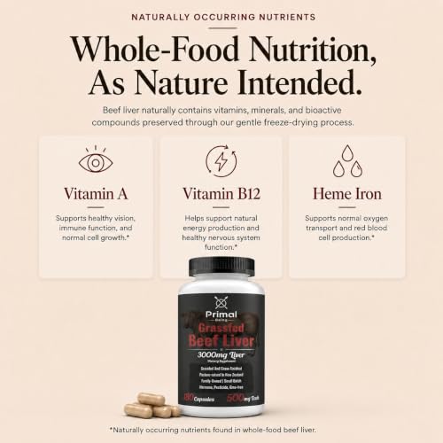 Primal Being Grassfed Beef Liver Capsules