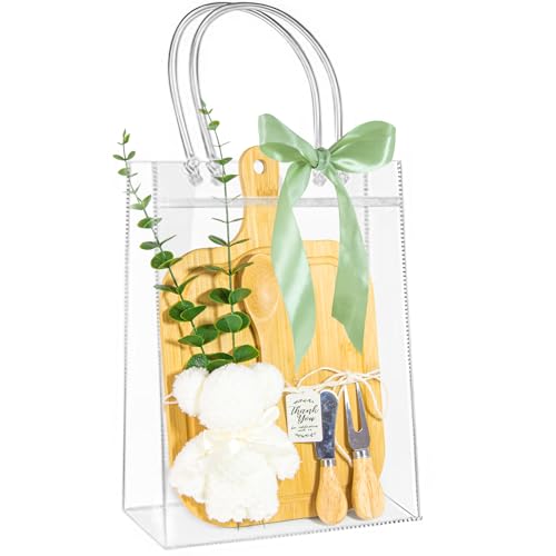 1 Set Baby Shower Game Prizes for Game Winners Adults, Bamboo Mini Charcuterie Boards with Spoon Fork Towel & Gift Bags, Bridal Shower Prizes Gifts for Guests - All-in-One Adult Party Favors