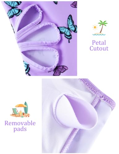 Image of Girls One Piece Swimsuit Bathing Suit with Cover Up Size 7-16