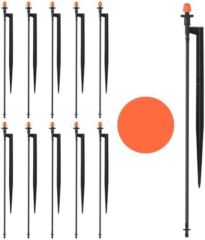 360 Degree Drip Sprinkler Heads: Drip Emitters with 12 inch Stake...
