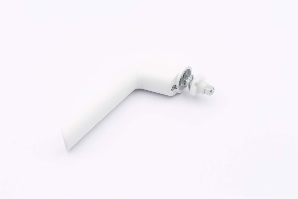 Schüco abschließbarer RC-Fenstergriff, Aluminium RAL 9016 weiß 247659