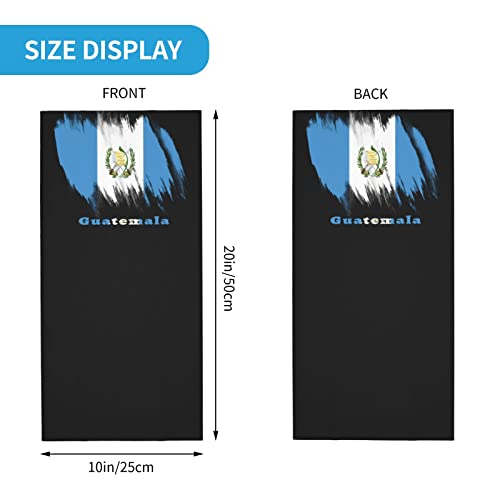 Guatemala Flag Guatemalan Seamless Neck Gaiter Face Mask Seamless UV Protection Shield Scarf Bandana for Motorcycle Cycling Riding Running Headbands White2