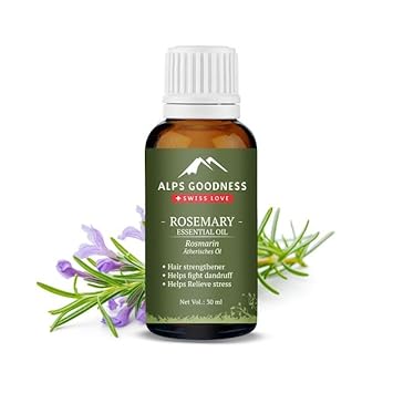 Alps Goodness Rosemary Essential Oil, 30ml | All Hair Types | Helps Hair Growth | Thickens Hair | Adds Shine | Helps Improve Hair & Scalp Health | For Long, Healthy & Glossy Hair