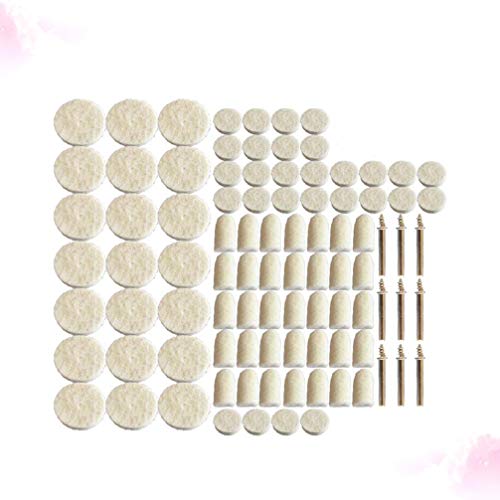 EXCEART 100 Pcs de Feltro de LÃ£ Bob Polimento 100 Pcs Polir Rodas Moagem Bits Moedor CabeÃ§a PolonÃ