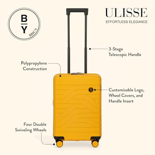 Bric's B|Y Ulisse 21-Inch Spinner - Luxury Carry-On Luggage With Spinner Wheels - Hard Shell Suitcases Made From Durable Polypropylene and Polycarbonate - Mango2