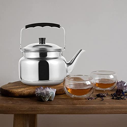 Chaleira Aço Inoxidável Fogão Bule Assobiando com Alça Ergonómica Fogão a Gás Chaleira Água Bule 1,5