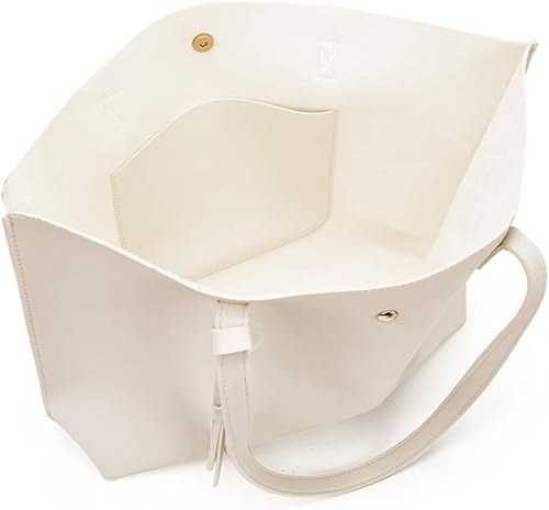 Miniatura 5 de Dreubea - Bolso de piel sintética suave de mujer, para usar sobre el hombro, de gran capacidad, bolsa con borlas