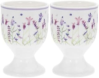 The Leonardo Collection LP94067 Lavender Egg Cups, Set of 2, Fine China