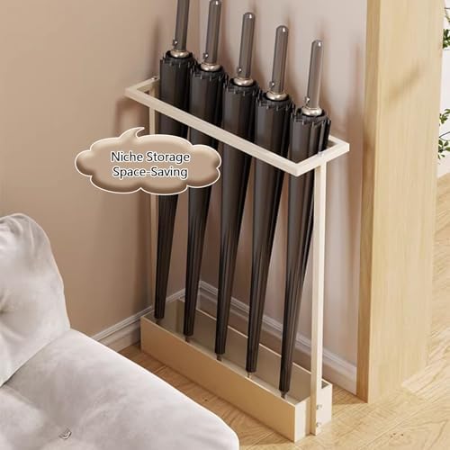 Metal Umbrella Stand with Drip Tray - Space-Saving Indoor Umbrella Holder for Home, Hotels, Offices, and Schools - Sturdy and Stylish Design for All Weather Conditions