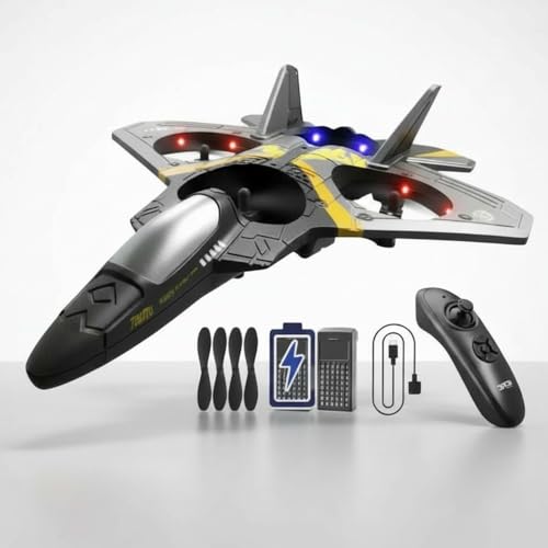 Akargol Sky Riders Rc Jet Plane with Light, Foam Remote Control Airplanes for Gift Chirstmas, RC...