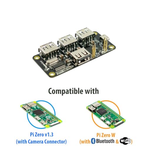 Hub USB 4 ports Raspberry Pi Zero V1.3 câble micro USB 1.5m