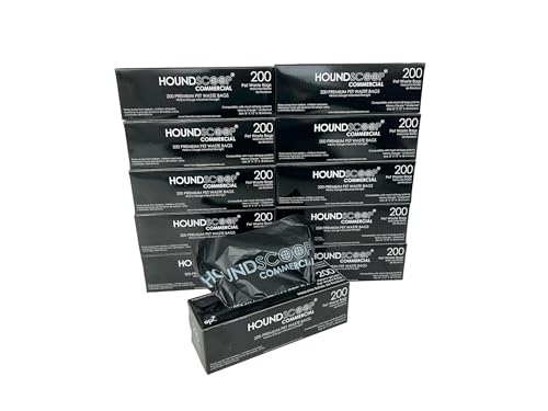 HOUNDSCOOP Bulk Case 2000 Count Pet Waste Bags Roll Format Commercial-Grade Bags for Parks HOAs & Residential Use Dog Waste Station Bags Compatible with Poop Station Dispensers