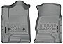 Husky Liners Weatherbeater Series | Front Floor Liners - Grey | 18232 | Fits 2015-2020 Cadillac Escalade/ESV/Chevrolet Suburban/Tahoe/GMC Yukon/XL, 2014-2019 Silverado/Sierra 1500 Crew/Double Cab 2 Pcs