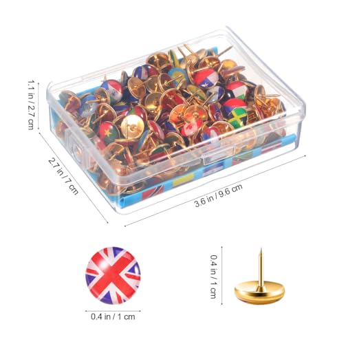 Chinchetas de banderas para corcho pines decorativos mapas 200ud 4