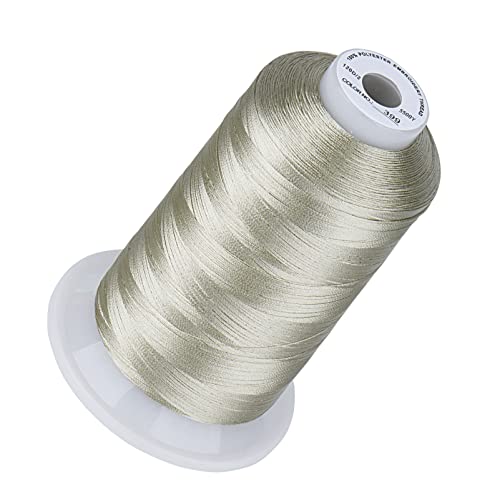 Image of Simthread 5000M 40WT Polyester Embroidery Thread, Warm Grey 399 | 5000M 40WT polyester thread feeds smoothly for machine embroidery, monograms, logos, patches and quilting.