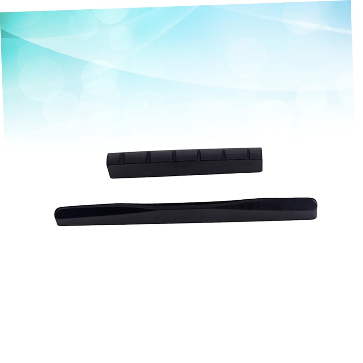 Toyvian Sillín de Guitarra de Hueso Negro Gl905 para Guitarra Clásica y Acústica Juego de 2 Piezas