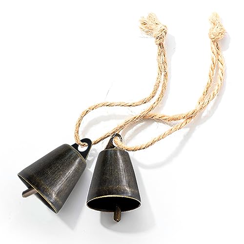 MrMrKura-9Pcs-Vintage-Bronze-Tin-Jingle-Bells-146-X-1inches-Jingle-Bells-for-Crafts-Cow-Bell-Bells-on-Jute-Rope-Christmas-Bells-for-Decoration-for-Dog-Potty-Training MrMrKura 9Pcs Vintage Bronze Tin Jingle Bells 146 X 1inches Jingle Bells for Crafts Cow Bell Bells on Jute Rope Christmas Bells for Decoration for Dog Potty Training