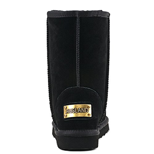 Image of AUSLAND Genuine Suede Men's Winter Snow Boots Waterproof Classic 5654