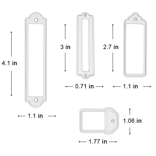 Metal Tag Cutting Dies,Label Bookmark Die Cuts Combined Loading For Card Making, Metal Stencils For Paper Crafting Scrapbooking Reusable, Etched Dies Craft，Diy Project (Set Of 10 Pcs Tag) #TOP1