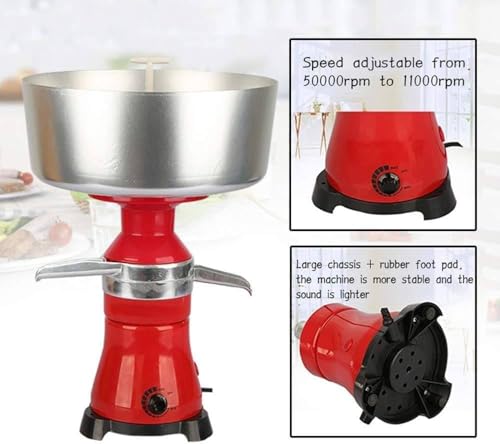 Elektrischer Milchcreme-Trenner, 80 l/h, zentrifugaler Sahnebereiter für frische Kuh- und Ziegenmilch, Edelstahl Descremadora De Leche für den Heimgebrauch auf dem Bauernhof