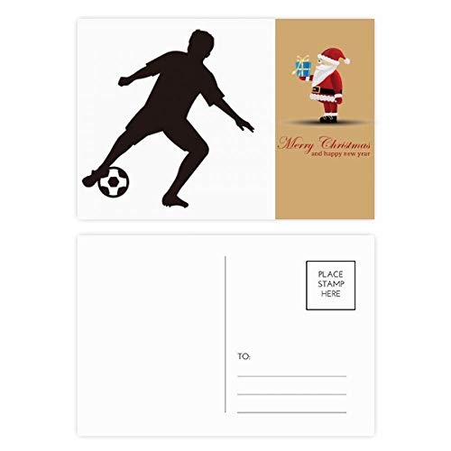 Cartes postales Silhouette Football Sports Noël pour correspondance festive