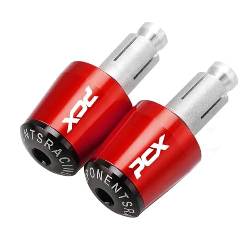 Embout de guidon moto anti-vibration rouge et noir pour Honda PCX 125 150 tous modèles