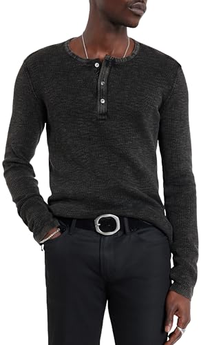 John Varvatos Men's Memphis Waffle Henley