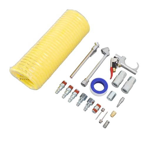 ViaGasaFamido - ViaGasaFamido Kit de Buse à Air en Acier Inoxydable Efficace, Connexion Rapide, Outils Pneumatiques Multi-fonctionnaires Définis pour le Nettoyage de la Voiture, avec la Pression des Pneus Mesurant