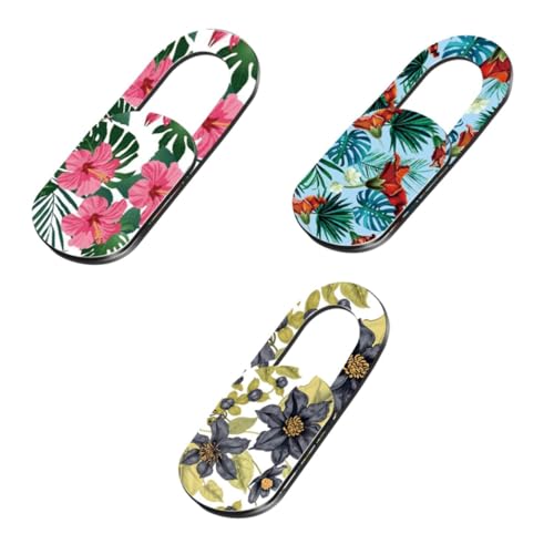SHINEOFI 3piezas Tapa Protectora De Lente Floral Deslizante para Cámara Web Protección De Privacidad para Cámara para Computadoras Portátiles y Tablets