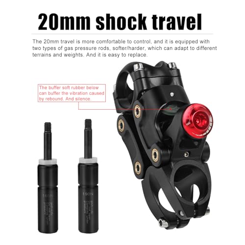 Potence pour VTT et vélo de route avec amortisseur ergonomique