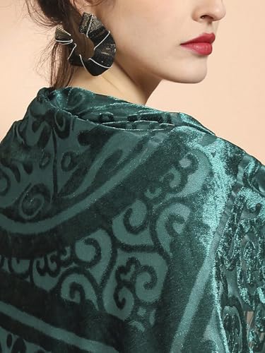K-Elewon Women's Scarf velour Shawls and Wraps for Evening Dress Bridesmaid Wedding Bridal Warm 43" Large Square Scarves H223