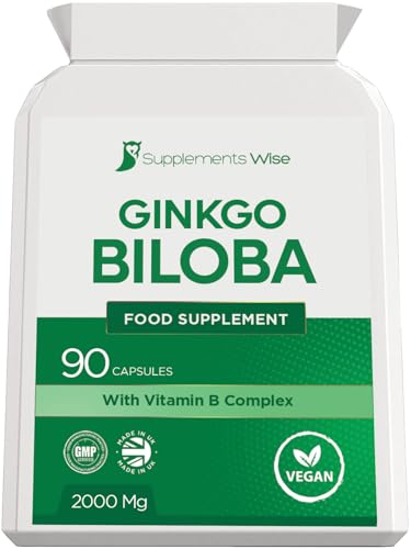 Ginkgo Biloba Capsules 90 x 2000mg with Vitamin B Complex