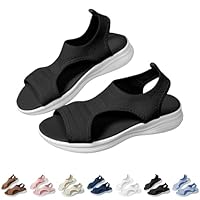 ZTFYKLIN ofertas flash del dia hoy Sandalias Barefoot Talla 21 Mujer Cuña 42 De Verano Senderismo Negro Chanclas Playa Negras Con Planas Piel Zapatillas Dedos Tacon Fino Plantillas Antideslizantes Y