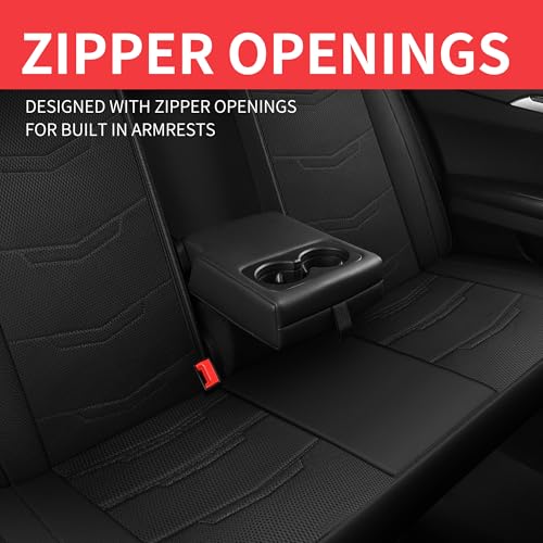 Image of HChengkikz Car Seat Cover, Breathable and Sporty (Black)