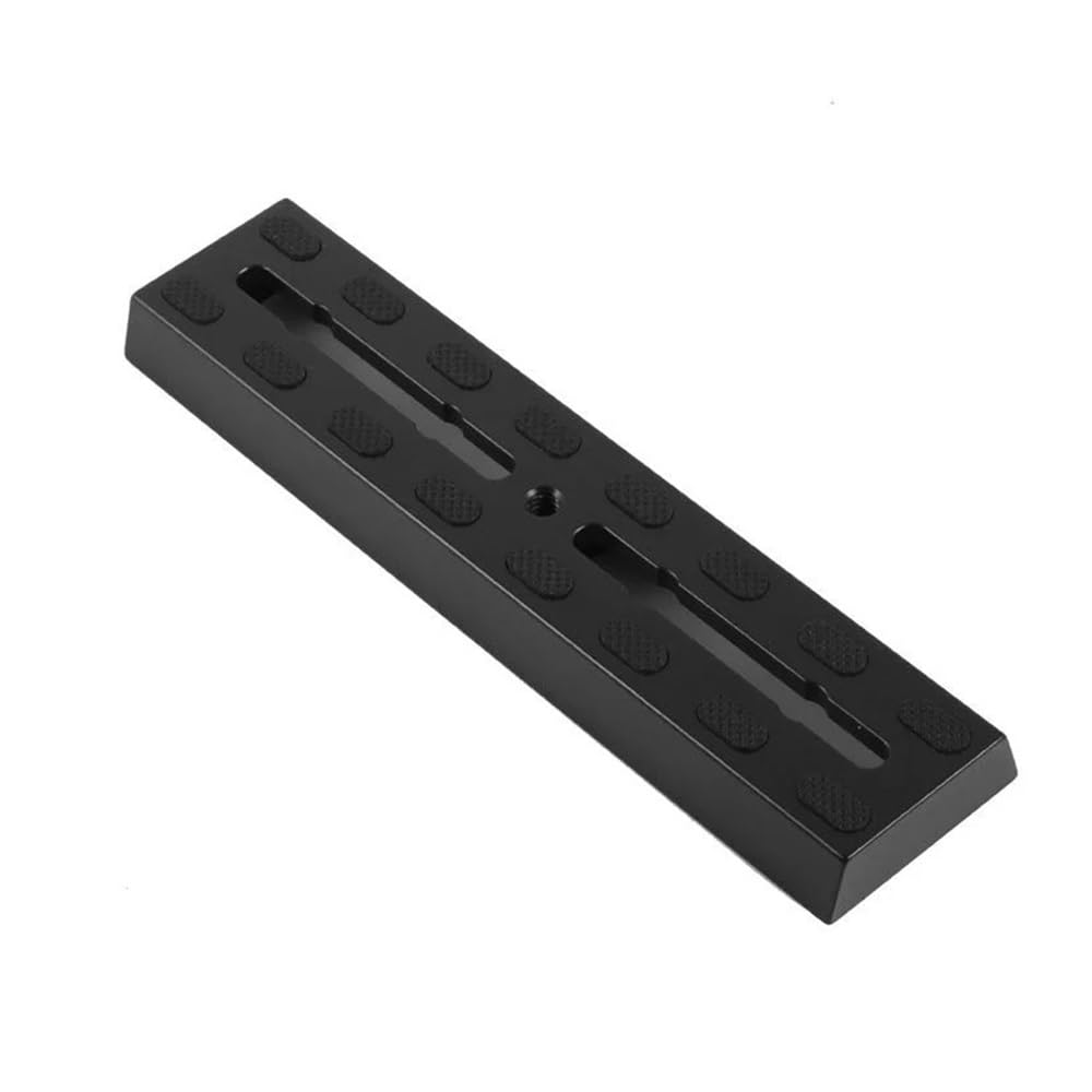 Pletina de cola de milano universal S7990 de 18 cm con orificios de 1/4" 2