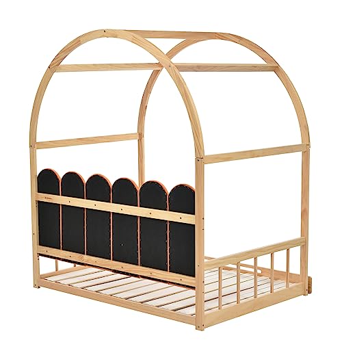 Cama de madera para niños extensible de 140x100 cm ideal para dormitorios modernos 8