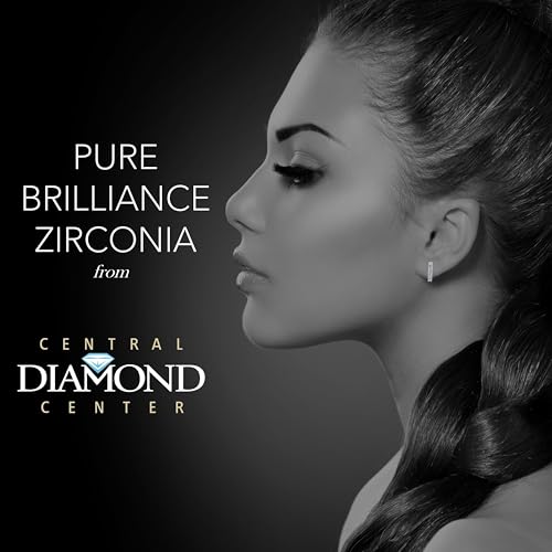 Central Diamond Center Round Huggie Hoop Earrings Pure Brilliance Zirconia in Solid 925 Sterling Silver For Women, Men, & Teens3