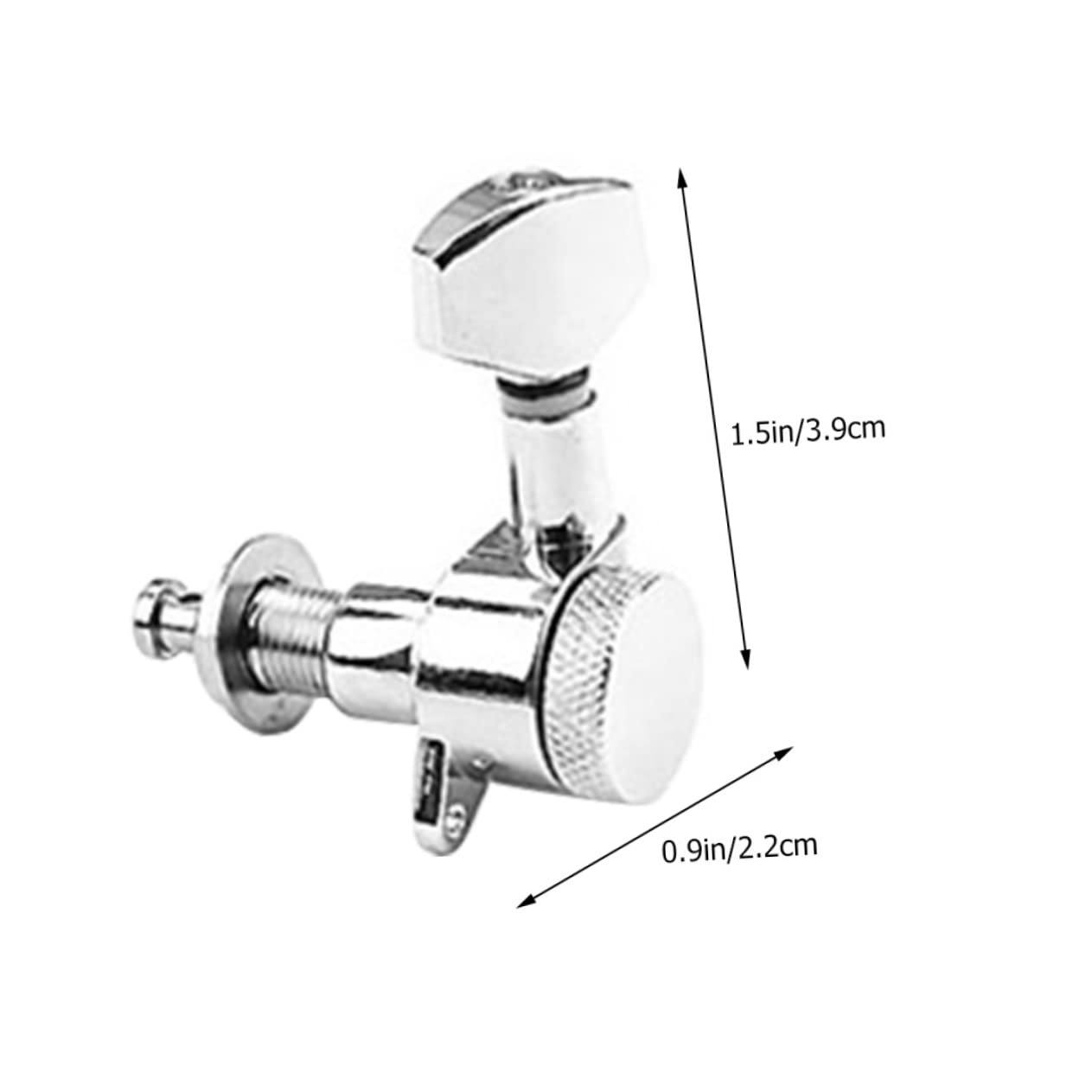 HANABASS Professional Guitar Machine Head Tuners Chrome Square Head Locking String Acoustic Guitar Tuning Pegs Set of Replacement Tuning Keys