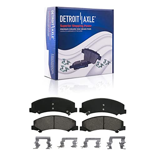 Image of Detroit Axle - Front Brake Kit for 2006-2013 Chevrolet Impala 06-07 | Monte Carlo 06-11 Buick Lucerne Drilled & Slotted Disc Brake Rotors Ceramic Brake Pads Replacement Brake Calipers