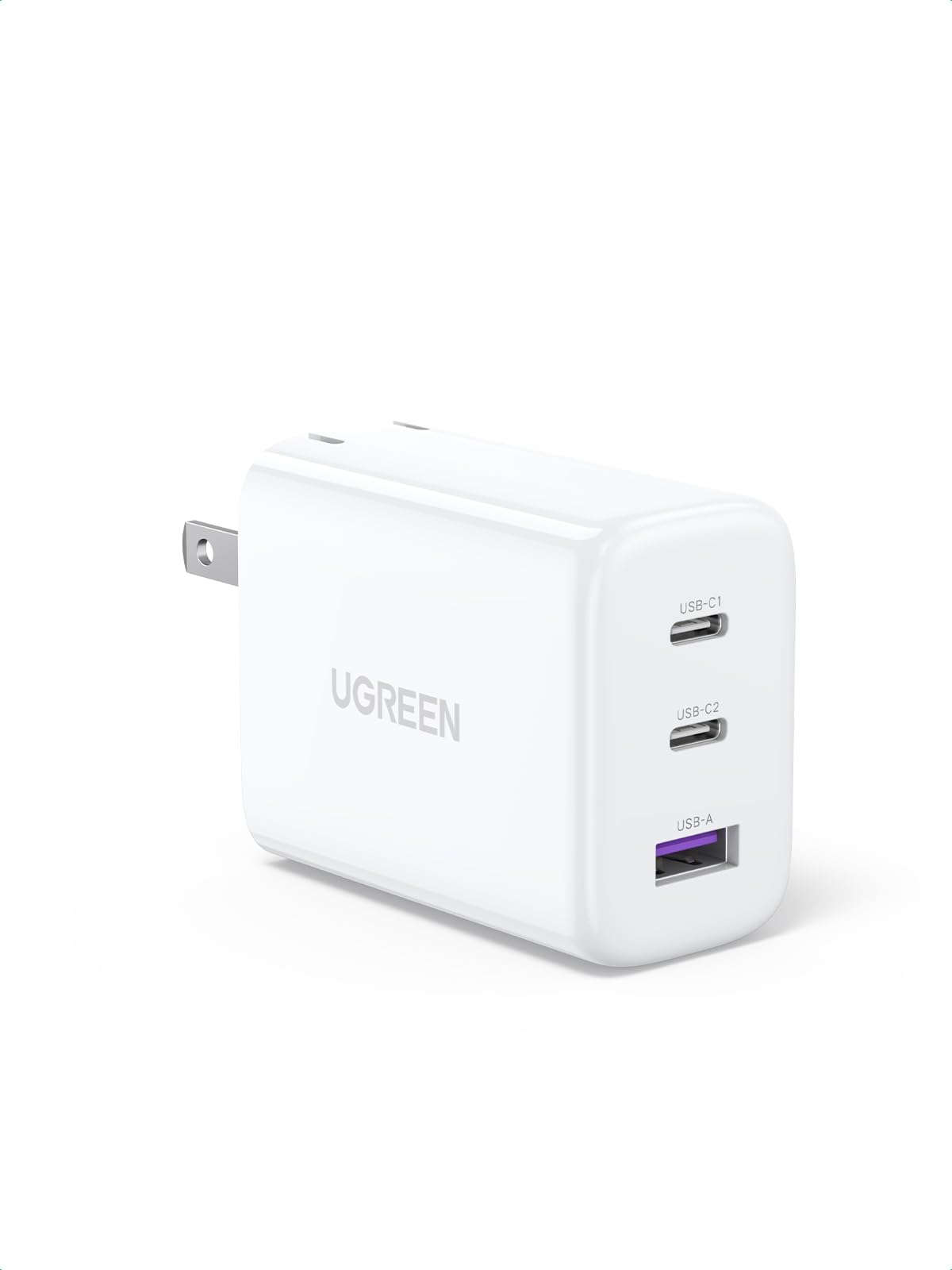 UGREEN 65W USB Type C Wall Charger 3-Port Block Fast PPS Compatible with MacBook Pro/Air, iPad Pro/Air, iPhone 17 Pro Max/16/15/14/13, Galaxy S25 S24 S23, S22, Steam Deck and More