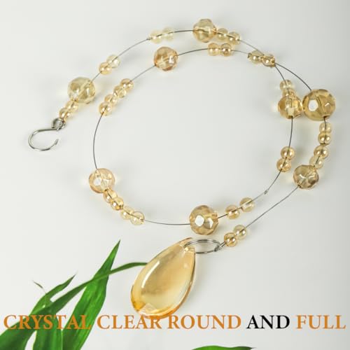 Image of HASTHIP Crystal Bead String Curtain 0.6-0.8M Self-Adhesive Decor