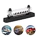 Parliky 6-Position 150A Copper Bus Bar Distribution Terminal Block with Cover for Car and Boat Power Distribution Systems, Straight High Current Dc/Ac Amplifier Installation Accessory