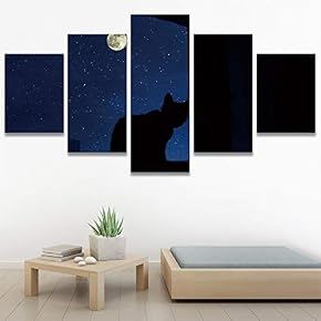 SIGNWIN 5 Panel Canvas Wall Art Modern Art...