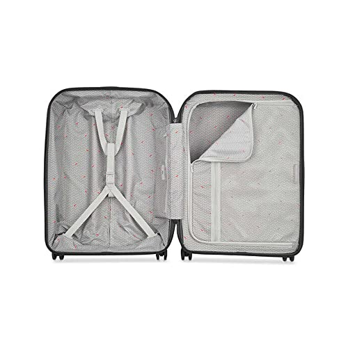 Image of DELSEY PARIS Allure 65CM Medium 4 Double Wheels Black Cabin Polycarbonate Hard-Sided Trolley Bag,Suitcase, Luggage