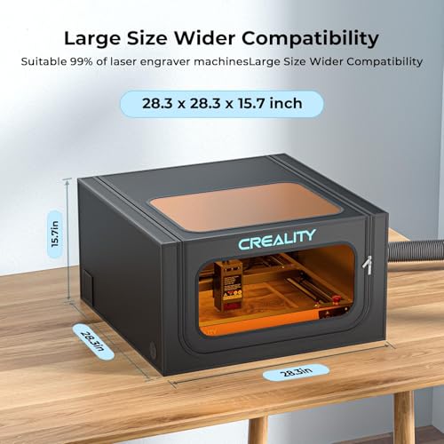Image of CREALITY FALCON Enclosure for Laser Engraver Flame Retardant and Smoke-Proof Falcon 2 and Other Laser Cutter Foldable Laser Engraving Machine Accessories Effectively Isolating 99% of smog