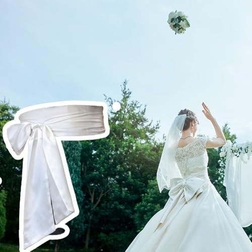 Women'S Ribbon Bowknot Sash Belt 250Cm Long Waistband Formal Event Accessory For Weddings And Social3