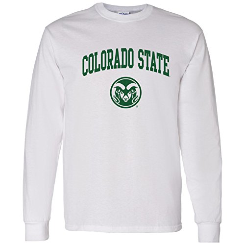 UGP Campus Apparel AL03 - Colorado State Rams Arch Logo Long Sleeve - 3X-Large - White