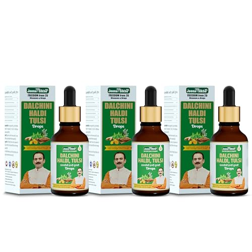 Image of Jeena Sikho Dalchini Haldi Tulsi Drops | Ayurvedic Drops for Cough and Cold | Helps Relieve Frequent Coughing, Dry Cough & Sore Throat, 30ml, Pack of 3