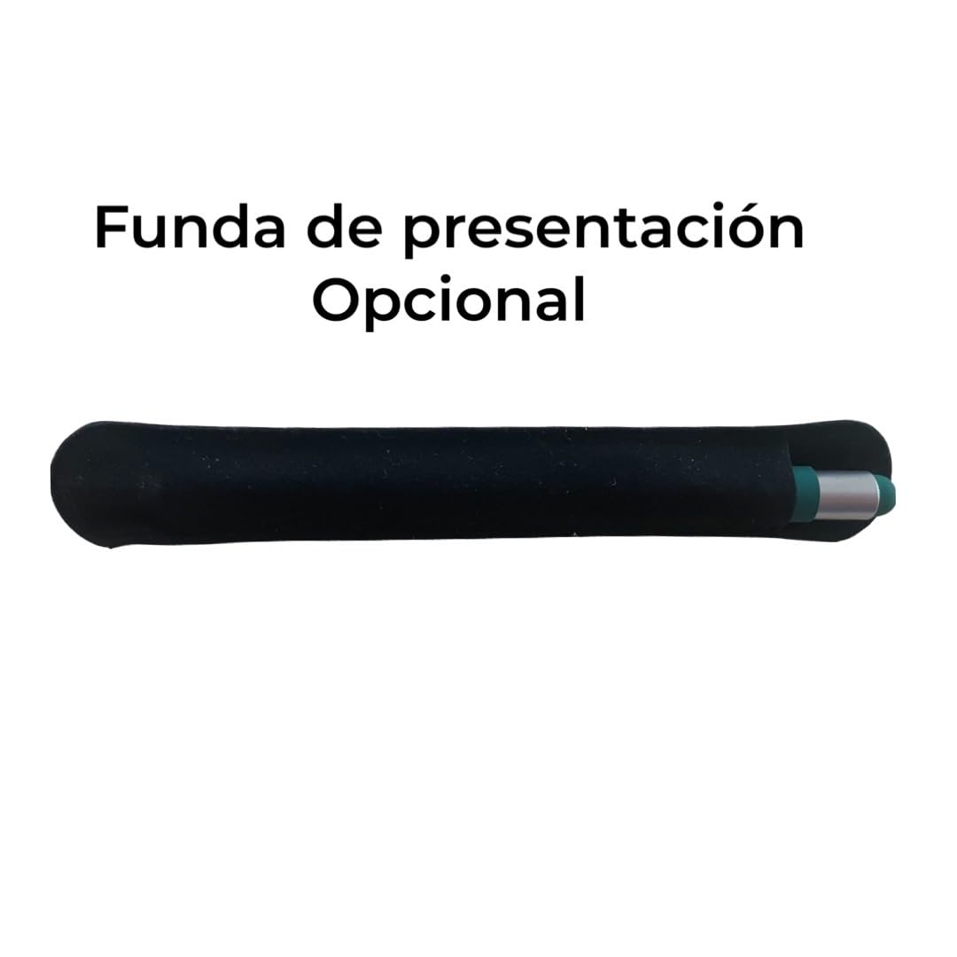 regalo grabado 300 Bolígrafos Personalizados 2 en 1 Metal Bambú Láser | Grabado hasta 2 líneas, puntero táctil, tinta jumbo azul, funda antelina opcional, uso: publicidad empresarial